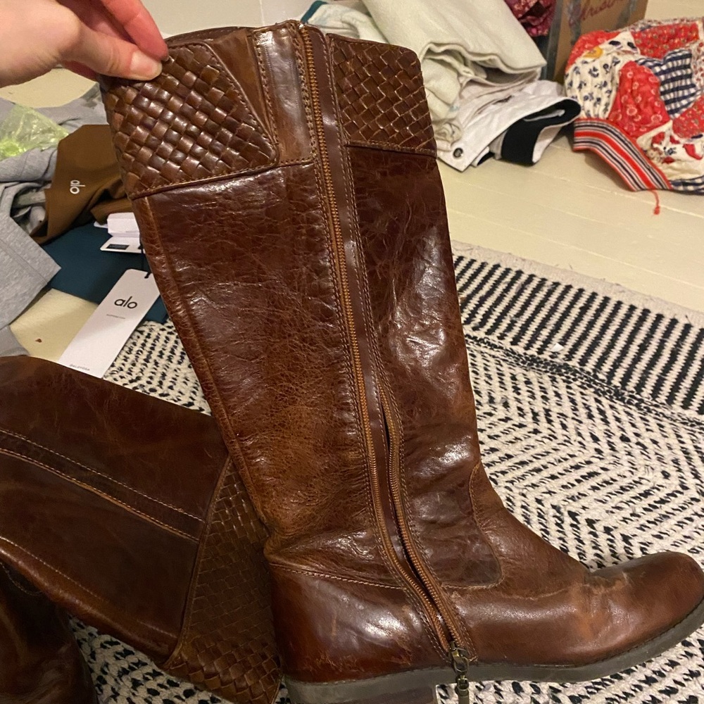 Leather boots